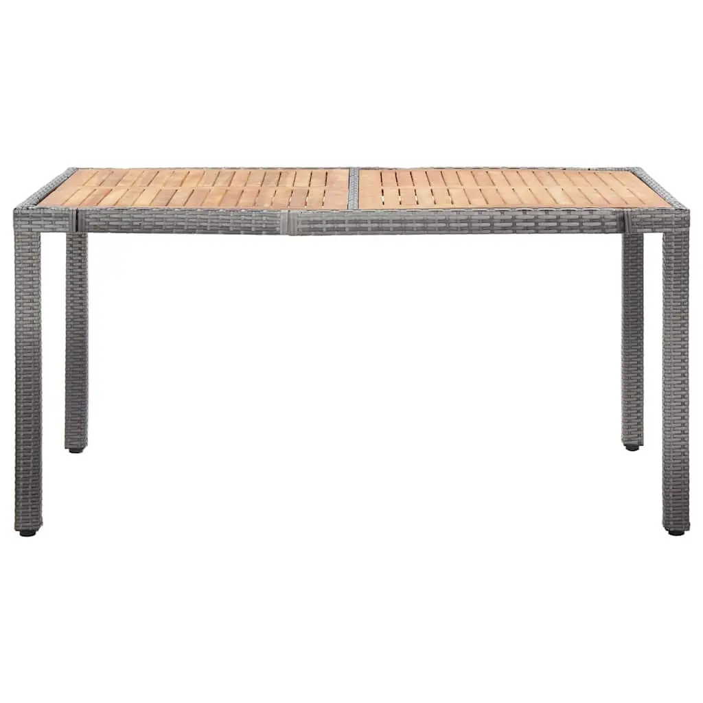 Garden Dining Set Outdoor Furniture 7 Piece Grey