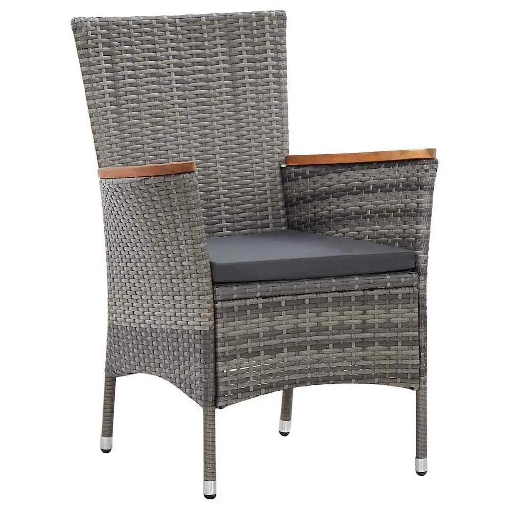 Garden Dining Set Outdoor Furniture 7 Piece Grey