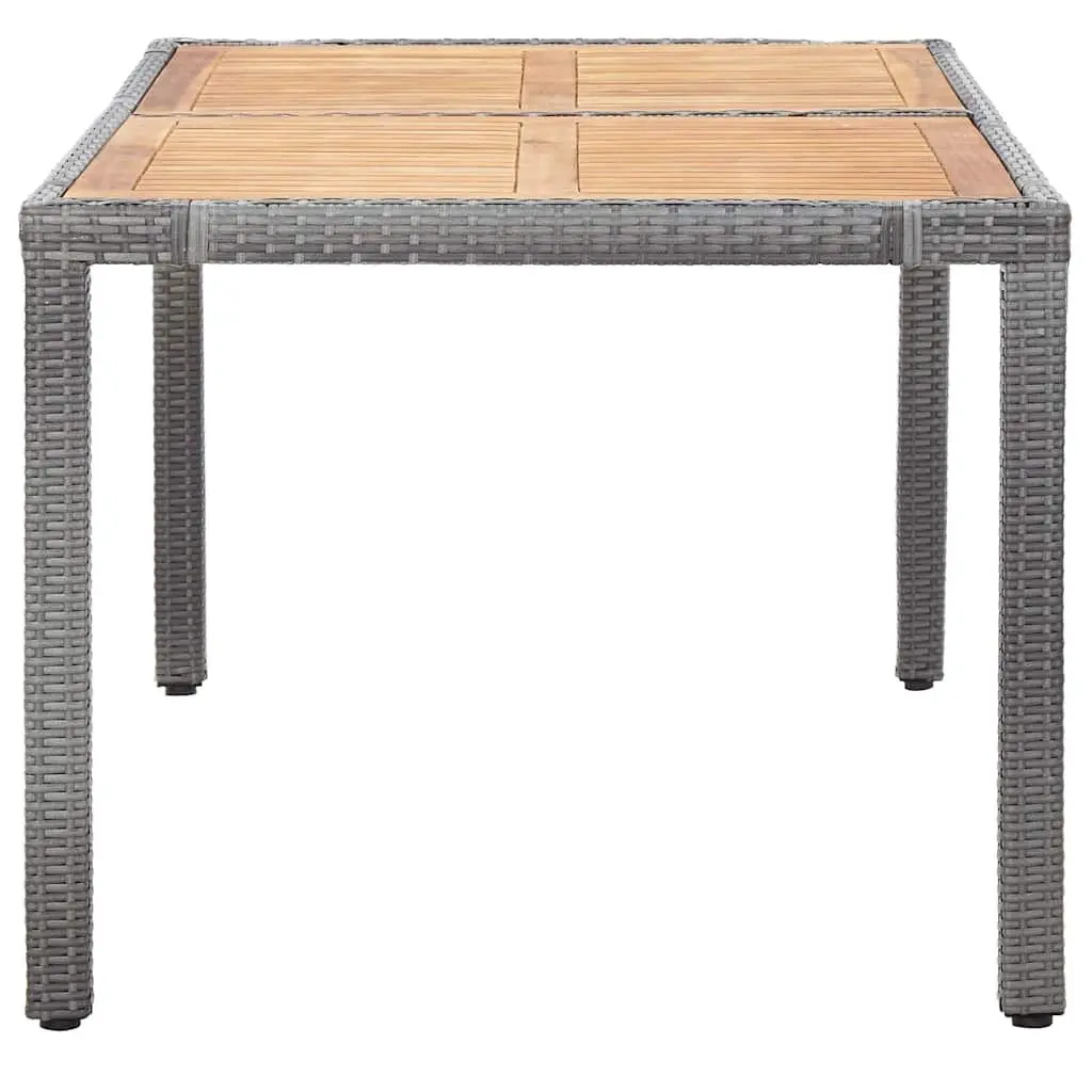 Garden Dining Set Outdoor Furniture 7 Piece Grey