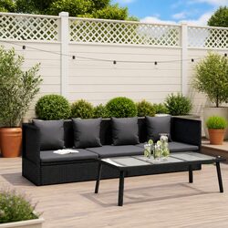 Durable Rattan Sun Lounger - 7-Position Adjustable Recliner