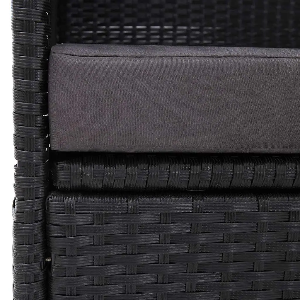 Outdoor Daybed Sun Lounger for Garden Patio Pool Black