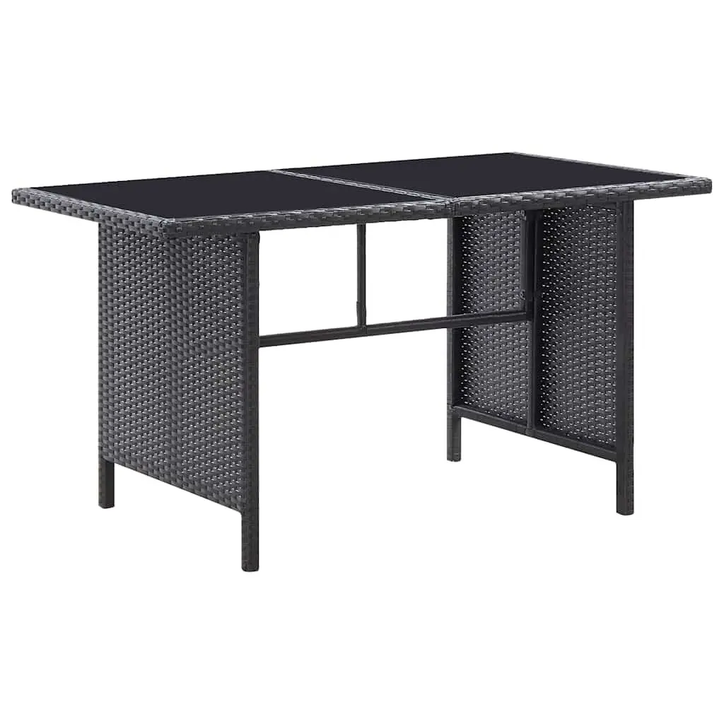 Garden Lounge Set Outdoor Patio 6 Piece Poly Rattan Black Cushions