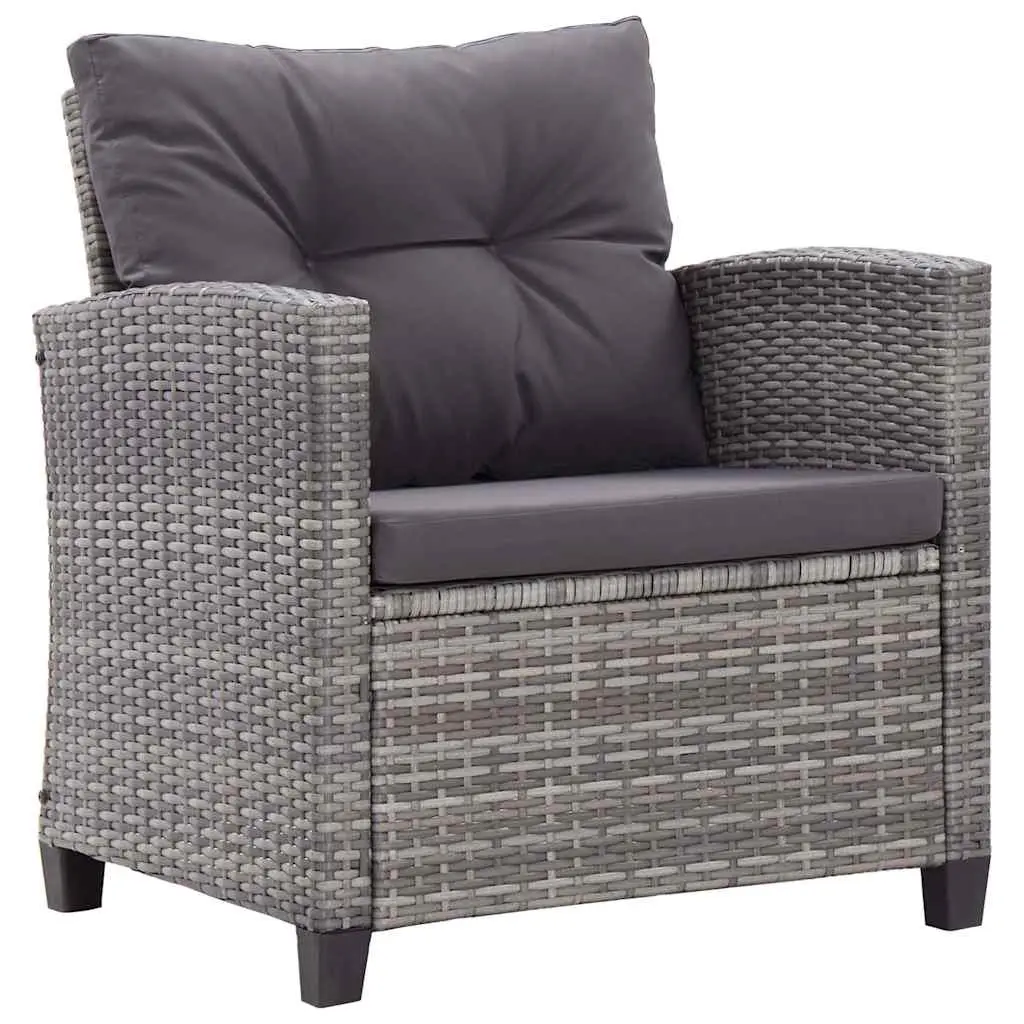 6-Piece Grey Rattan Sofa Set