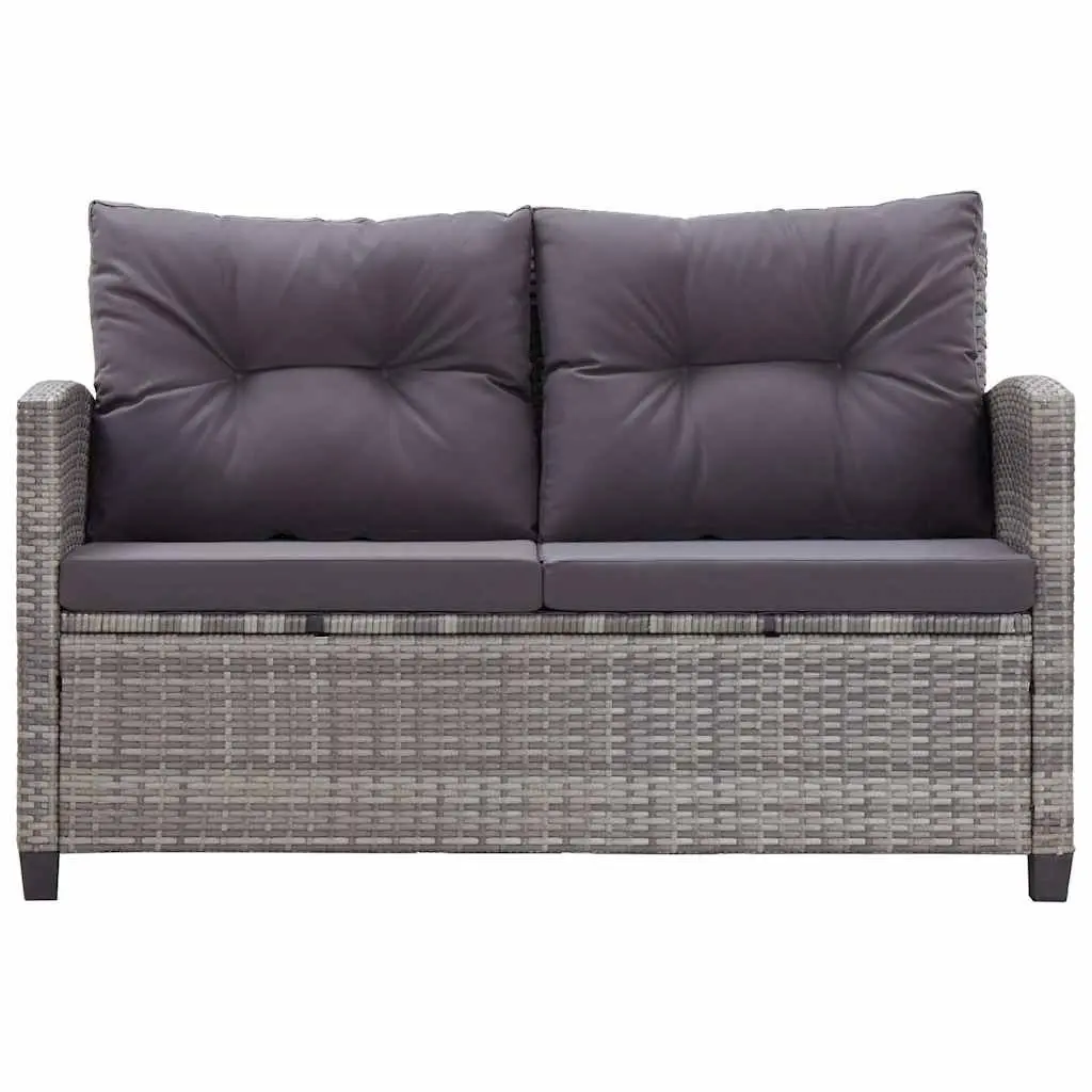 6-Piece Grey Rattan Sofa Set