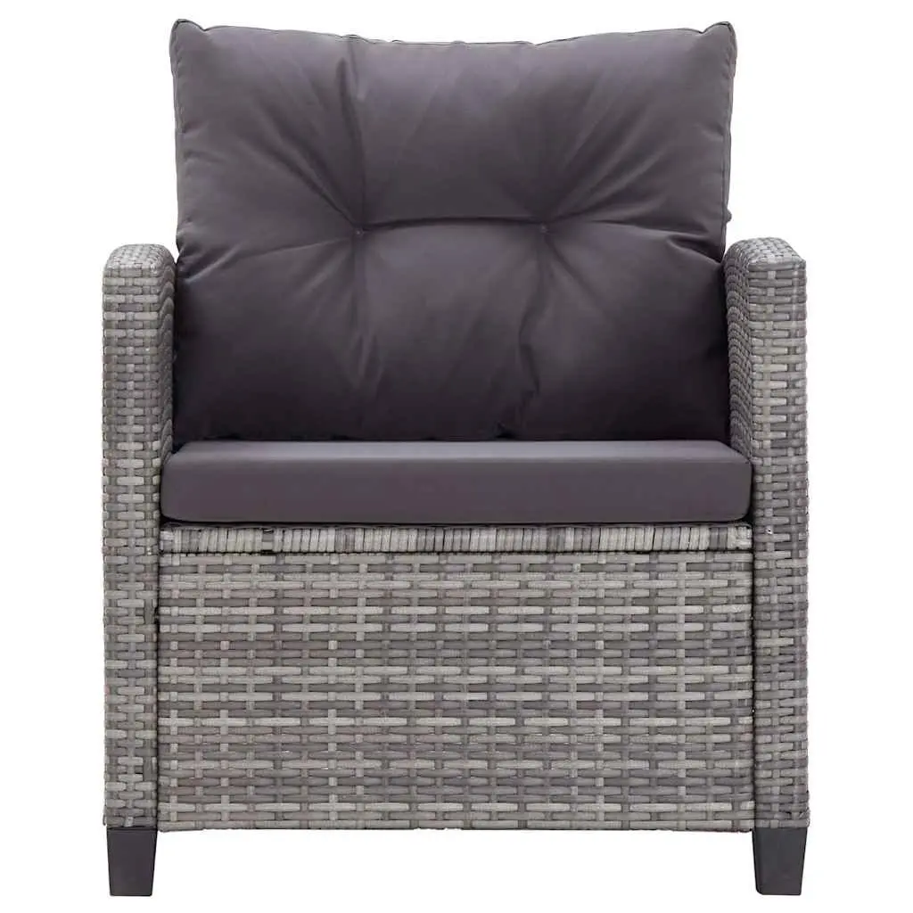 6-Piece Grey Rattan Sofa Set