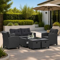 6-Piece Modular Outdoor Garden Sofa Set Specifications
