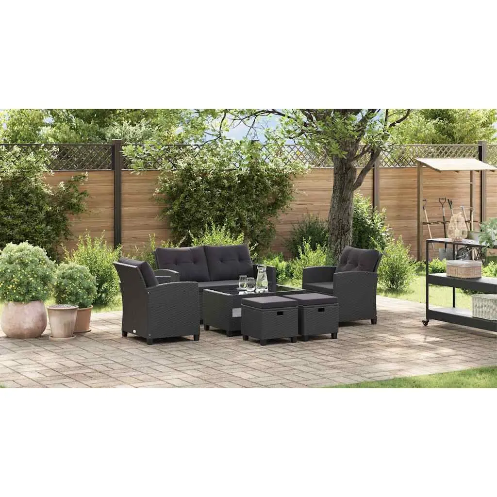 6-Piece Modular Outdoor Garden Sofa Set