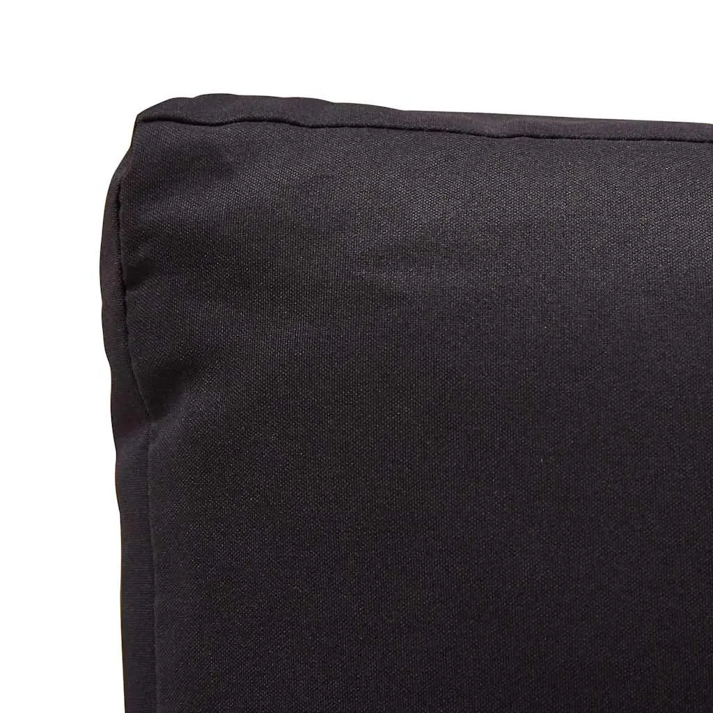 2-Seater Black Garden Sofa with Cushions