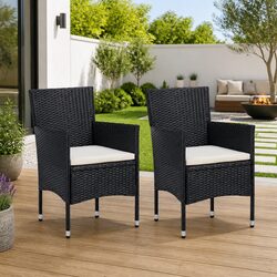 Specifications for Black Outdoor Dining Chair Set 2pc