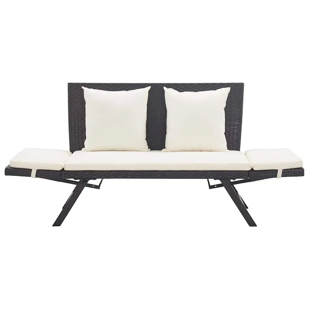 Outdoor Garden Bench Daybed 176cm for Patio with Cushions