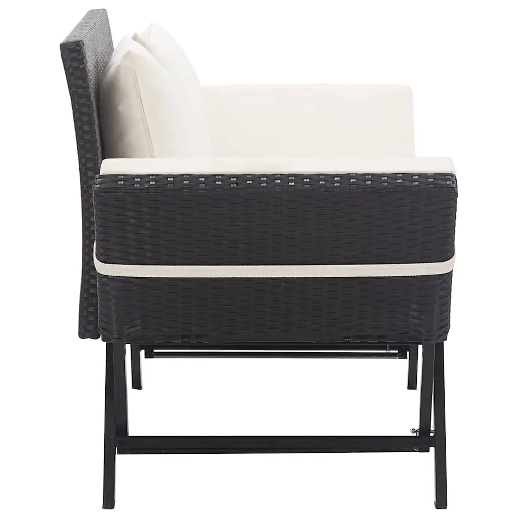 Outdoor Garden Bench Daybed 176cm for Patio with Cushions