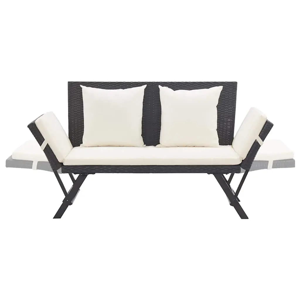 Outdoor Garden Bench Daybed 176cm for Patio with Cushions