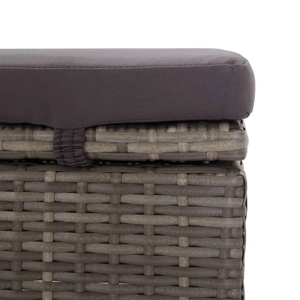 Sun Lounger with Foldable Canopy Padded Cushion Outdoor Patio Reclining Chair