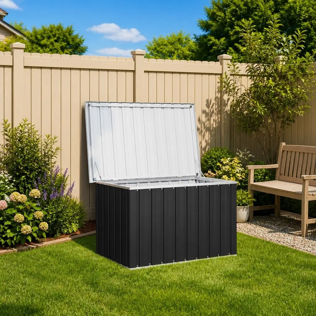 Outdoor Storage Box for Patio and Garden Anthracite 109 x 67 x 65 cm