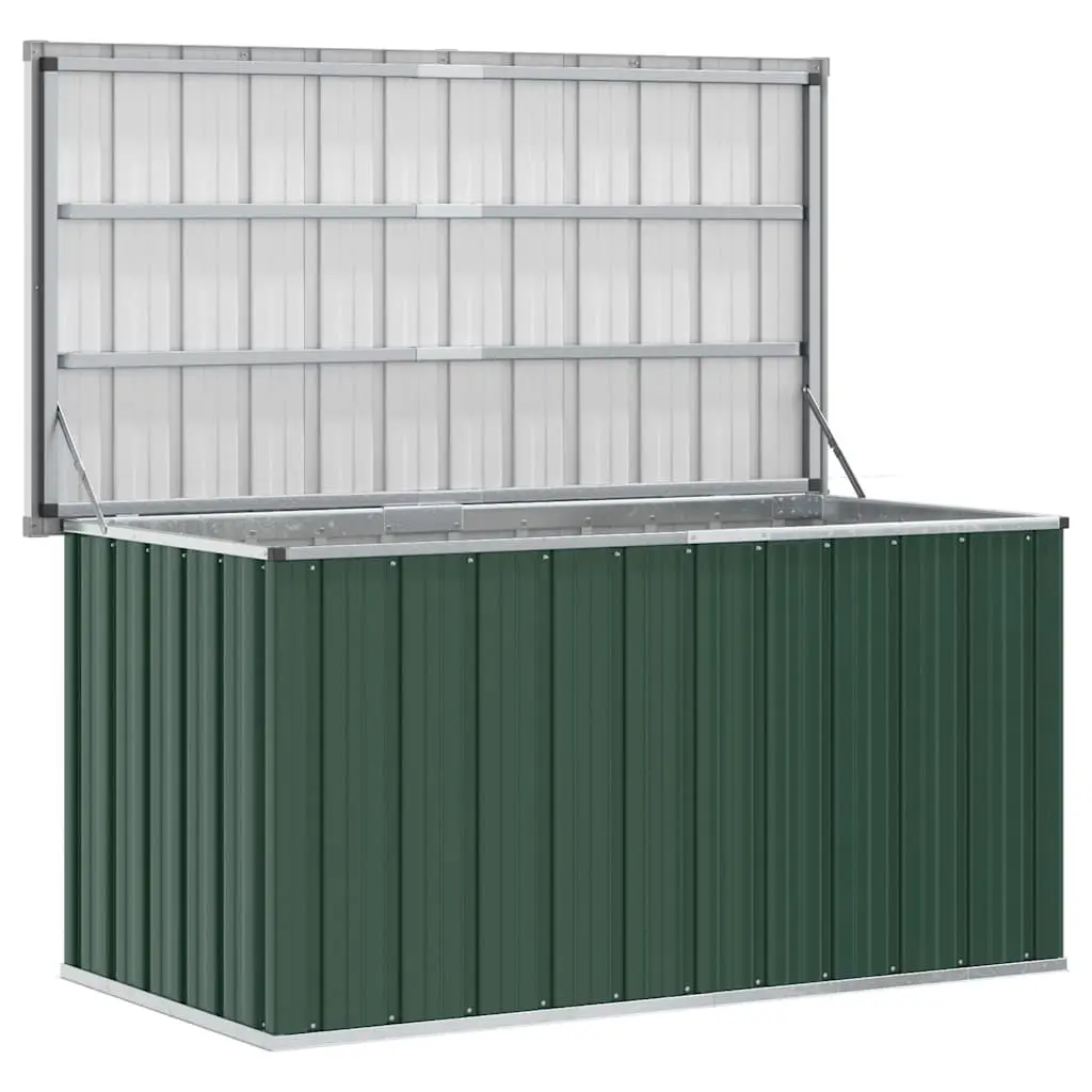 Garden Storage Box Outdoor Use Green 129x67x65 cm