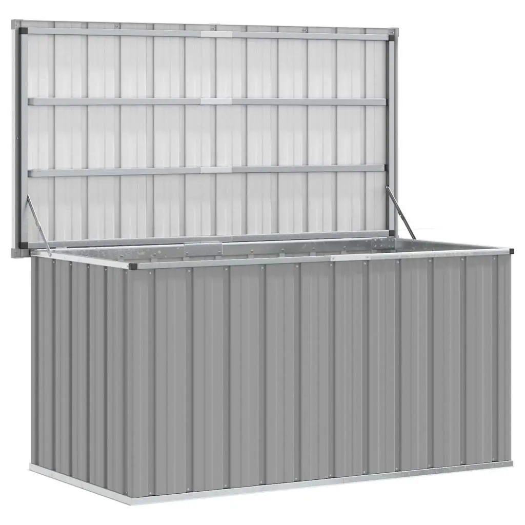 Garden Storage Box Grey Outdoor Patio 129 x 67 x 65 cm
