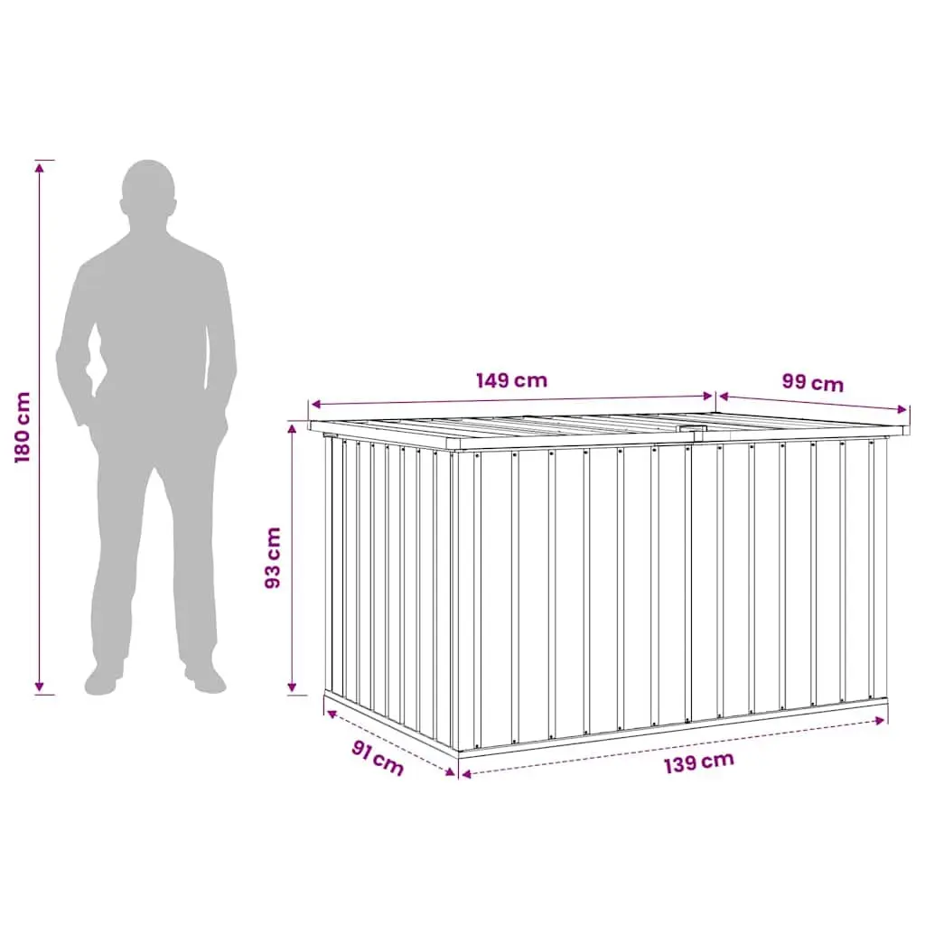 Garden Storage Box 149x99x93cm Outdoor Patio Deck Cushion Chest Furniture Green