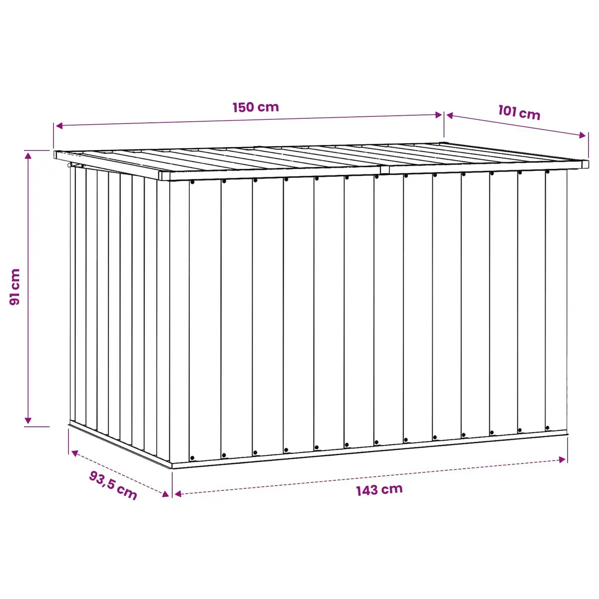 Anthracite Garden Storage Box