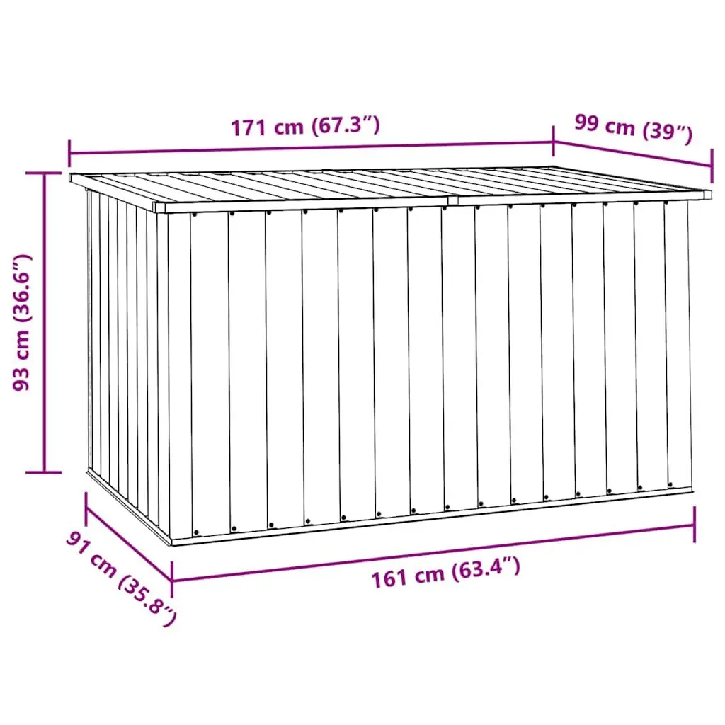 Garden Storage Box Anthracite Outdoor Patio Deck Furniture Organizer Container