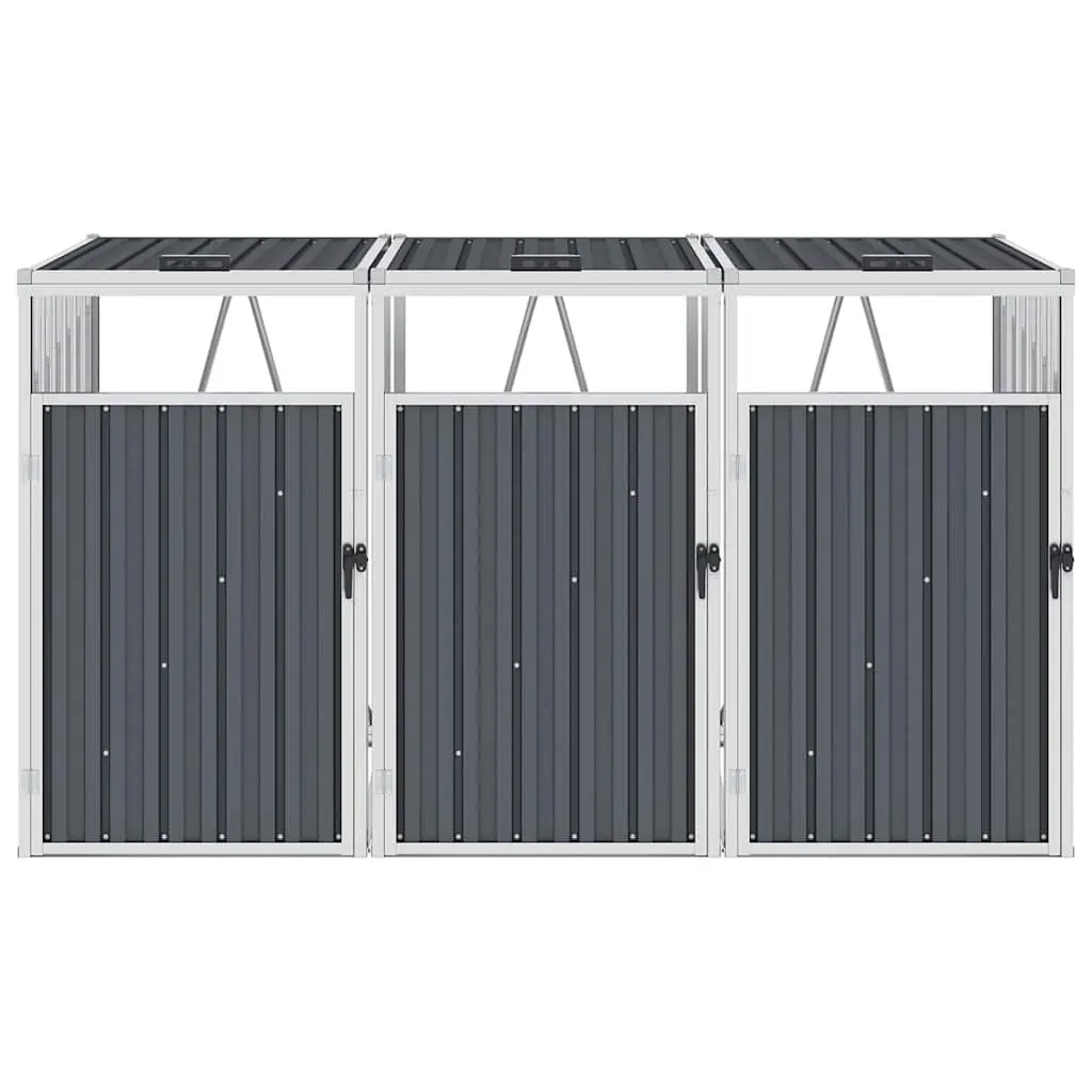 Triple Garbage Bin Shed Container