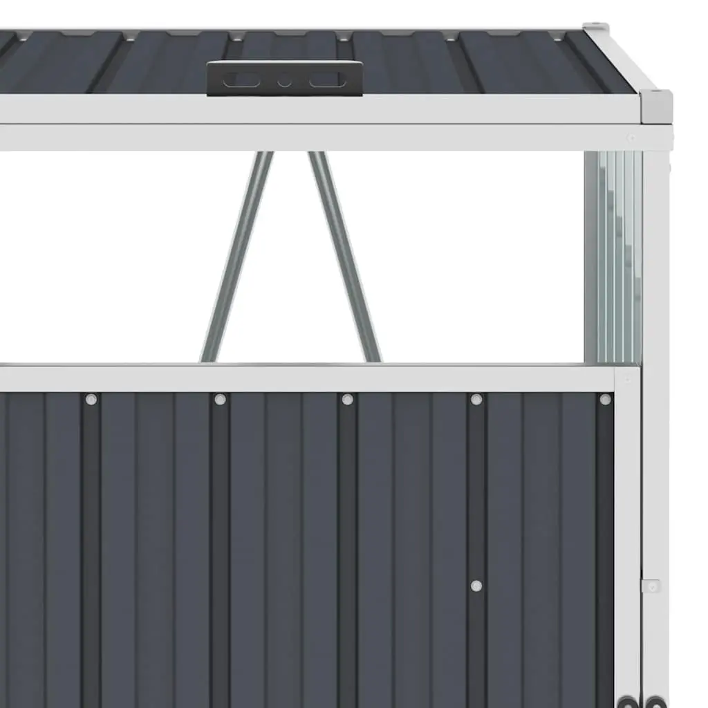 Quadruple Garbage Bin Shed Anthracite Garden Waste Container Enclosure Storage