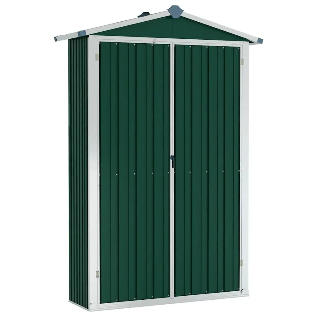 Garden Shed Green Outdoor Storage 116x45x175cm Galvanised Steel