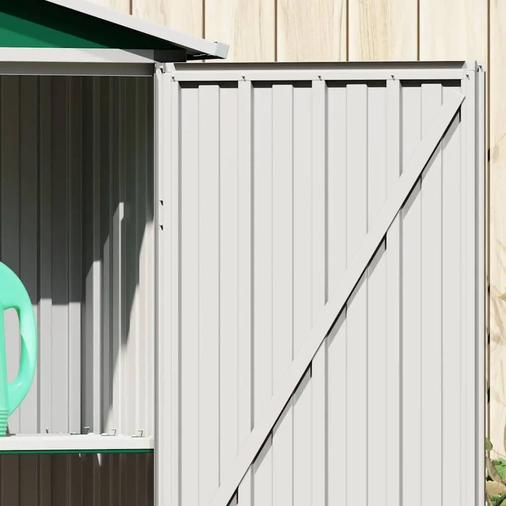 Garden Shed Green Outdoor Storage 116x45x175cm Galvanised Steel