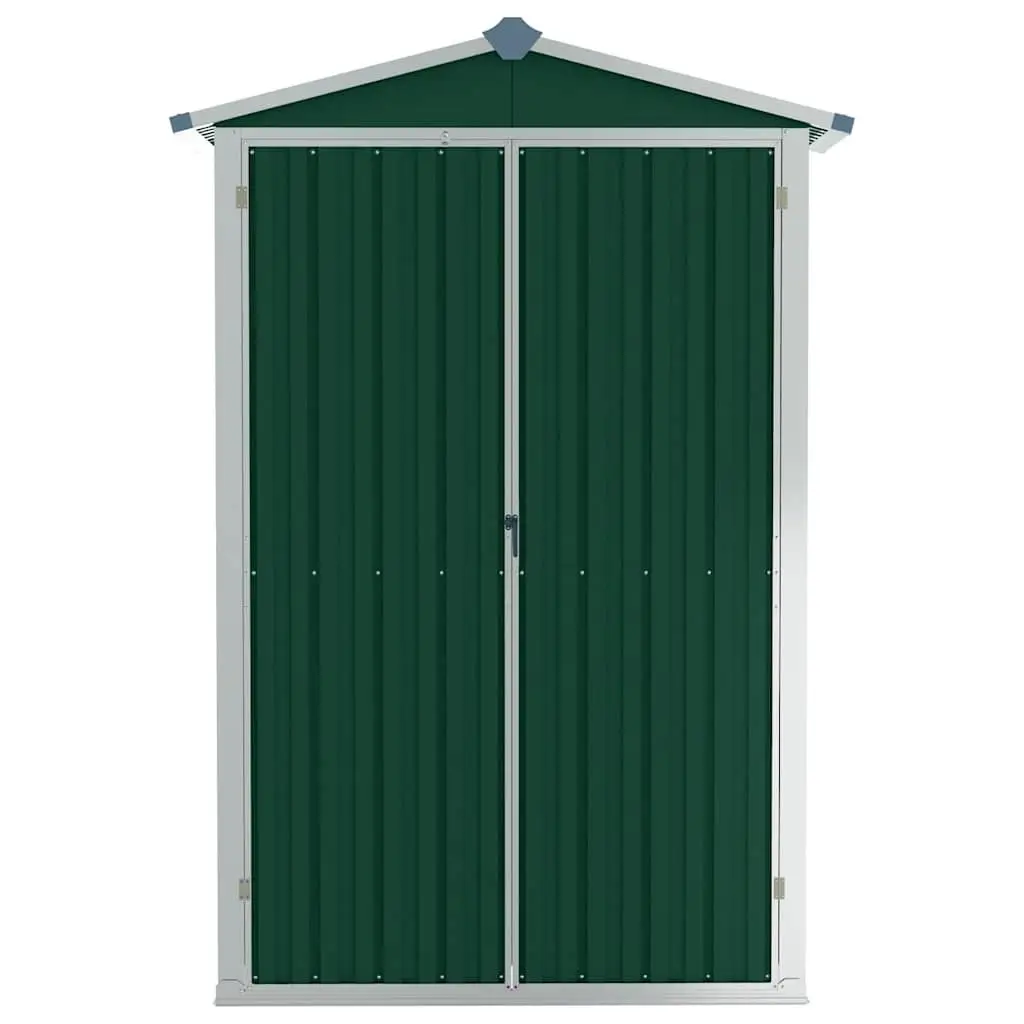 Garden Shed Green Outdoor Storage 116x45x175cm Galvanised Steel