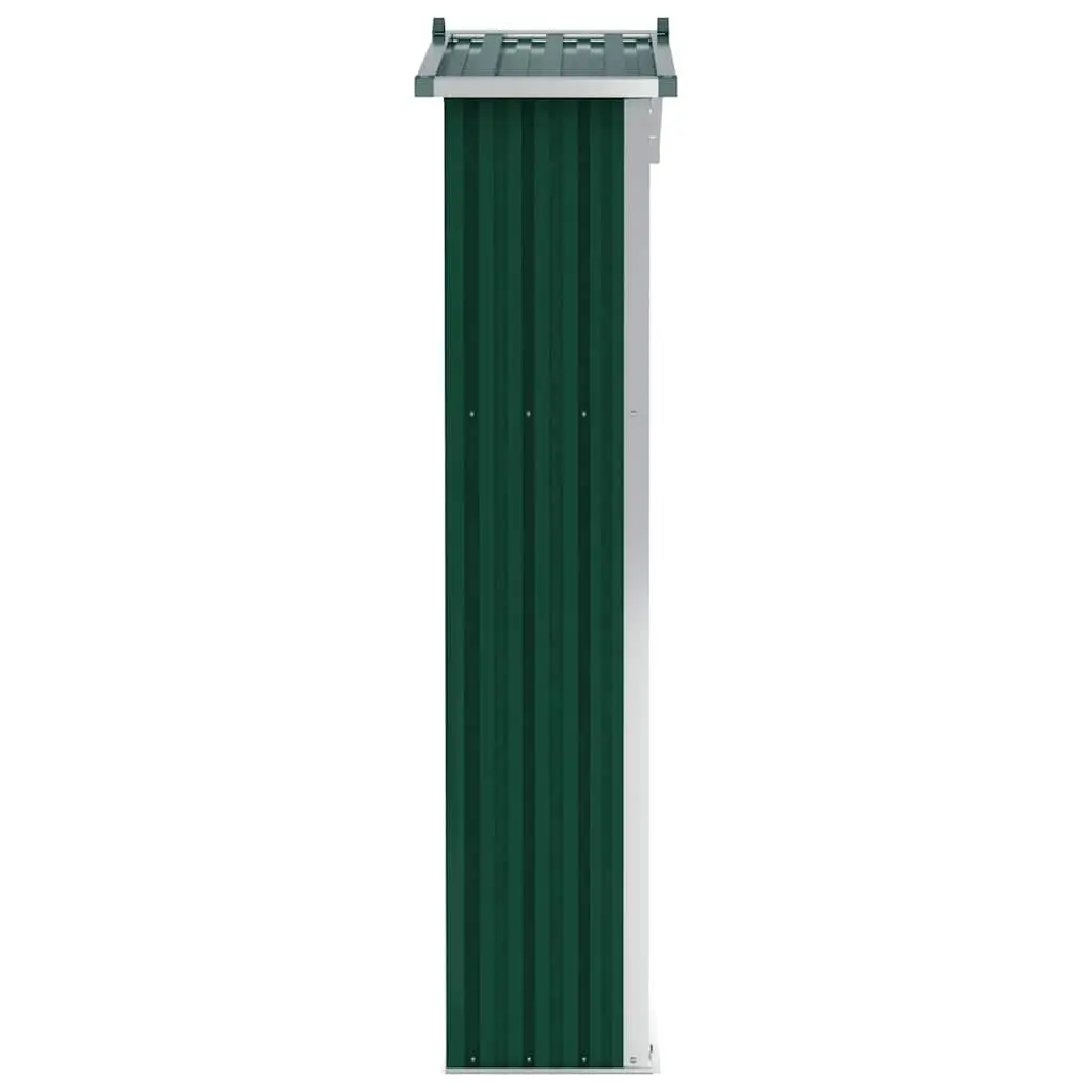 Garden Shed Green Outdoor Storage 116x45x175cm Galvanised Steel