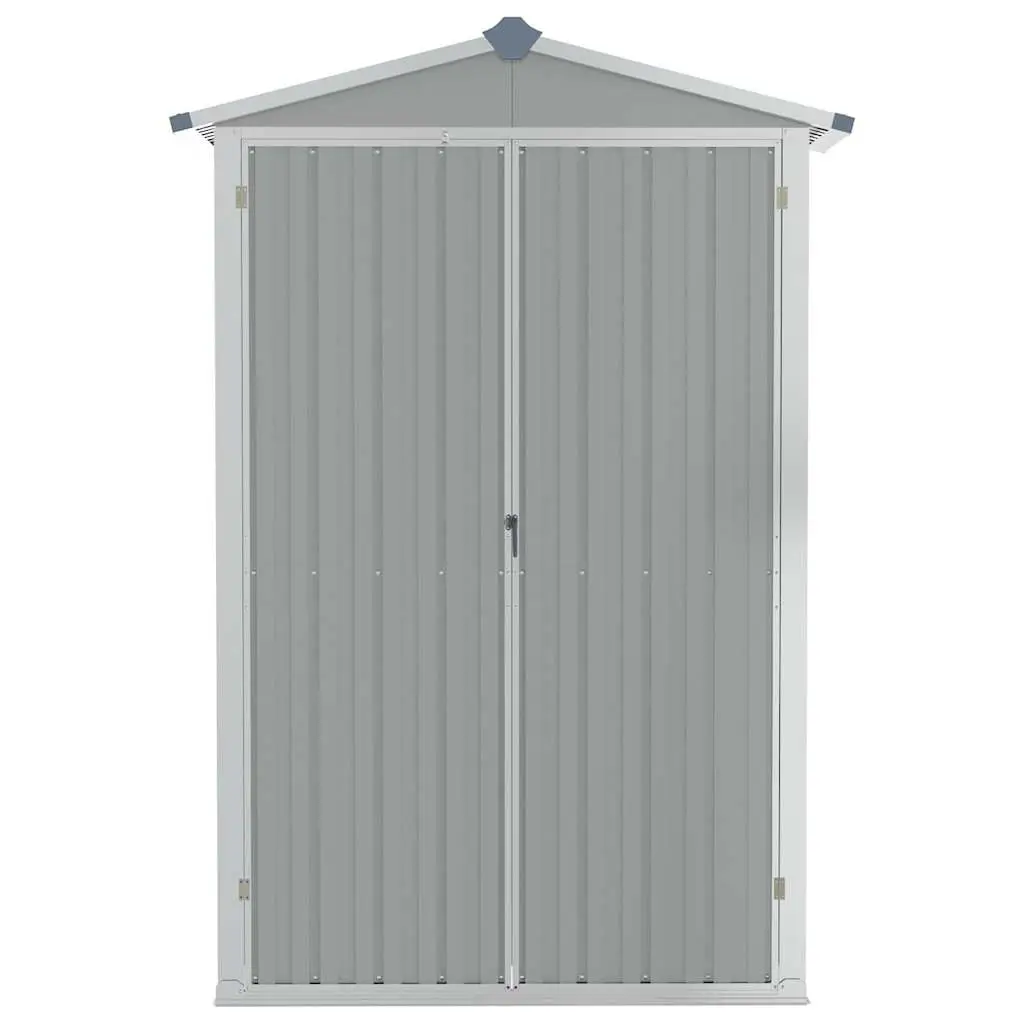 Garden Shed Outdoor Storage Grey Metal Galvanised Steel 116L x 45W x 175H cm