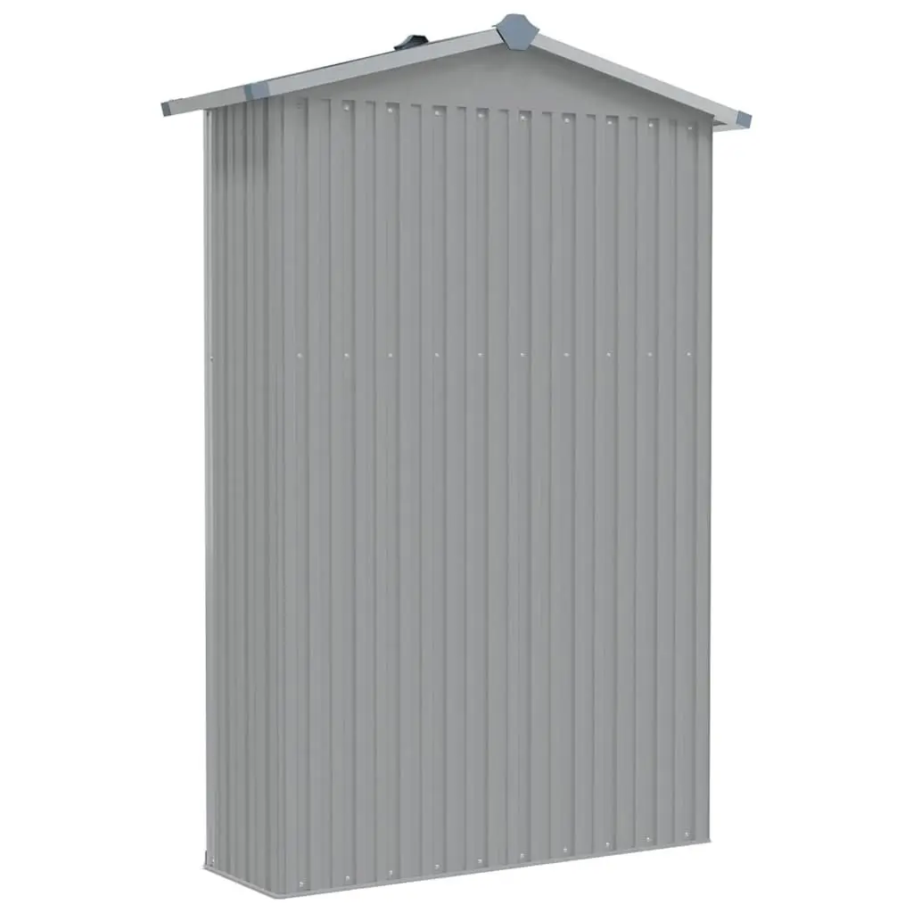 Garden Shed Outdoor Storage Grey Metal Galvanised Steel 116L x 45W x 175H cm