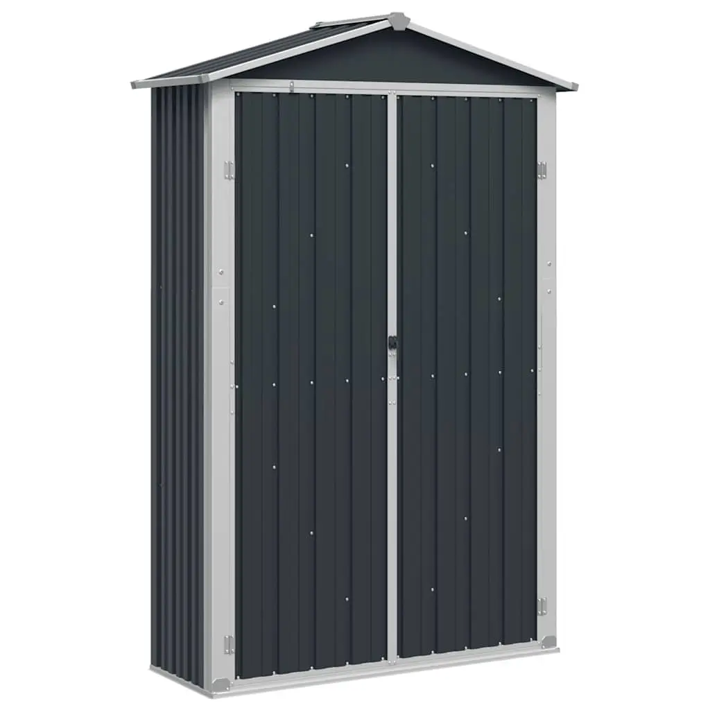 Garden Shed Outdoor Storage 116x45x175 cm Galvanised Steel