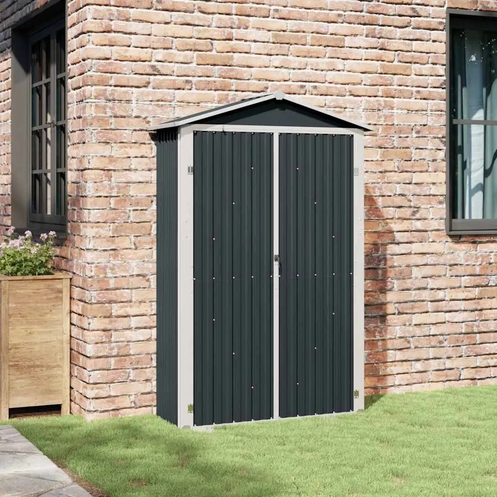 Garden Shed Outdoor Storage 116x45x175 cm Galvanised Steel