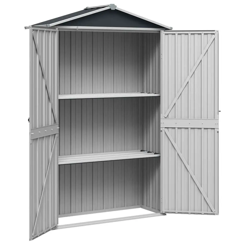 Garden Shed Outdoor Storage 116x45x175 cm Galvanised Steel