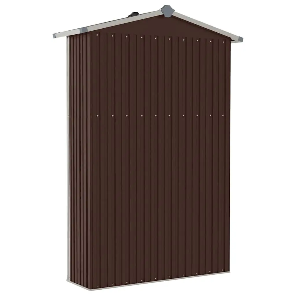 Garden Shed Outdoor Storage Brown Galvanised Steel 116 x 45 x 175 cm
