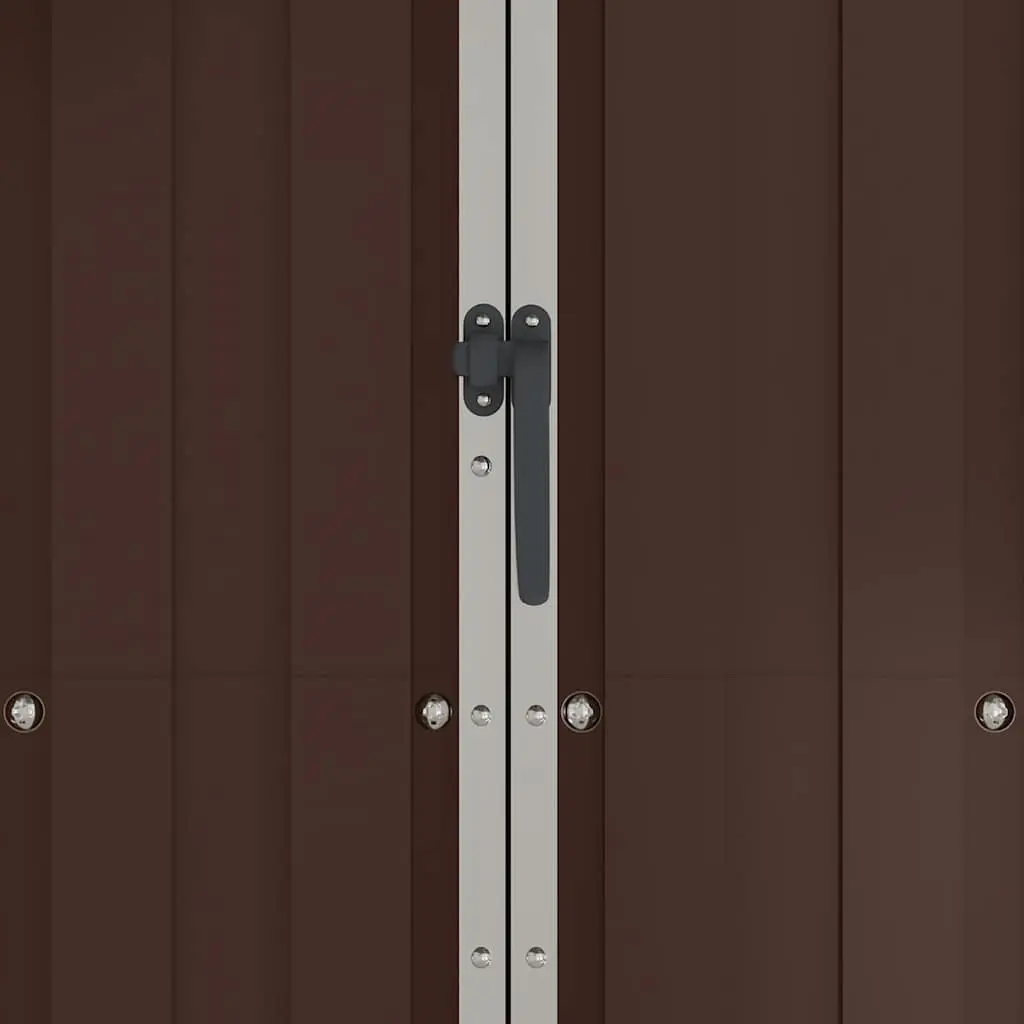 Garden Shed Outdoor Storage Brown Galvanised Steel 116 x 45 x 175 cm