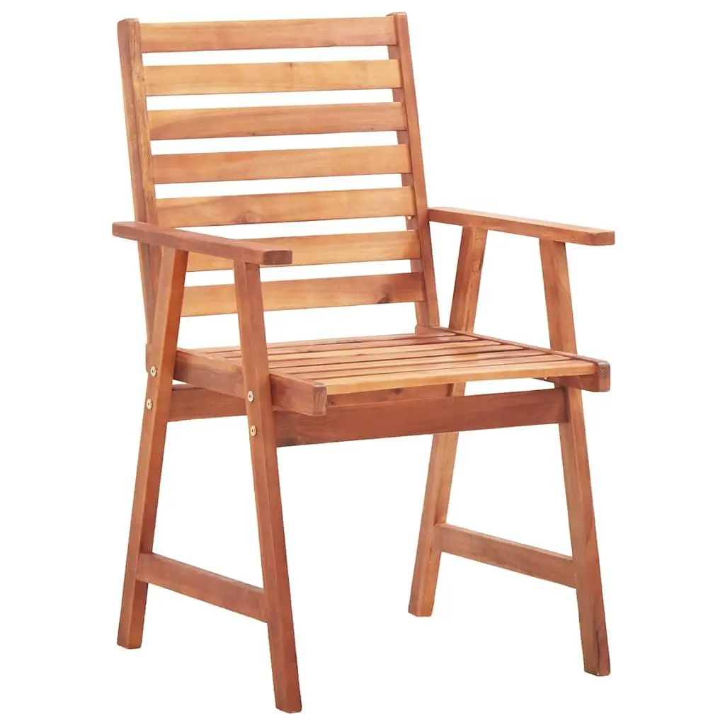 Outdoor Dining Chairs Set 2 pcs Garden Patio Seating Wooden Slatted Design