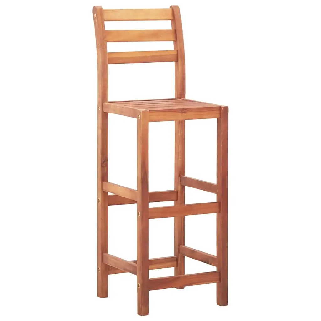 Bar Stools Outdoor Kitchen Dining Set 2 Piece Acacia Wood
