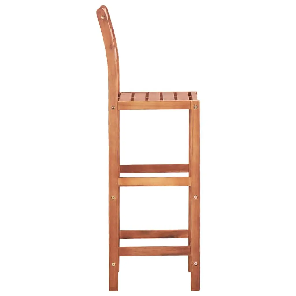 Bar Stools Outdoor Kitchen Dining Set 2 Piece Acacia Wood