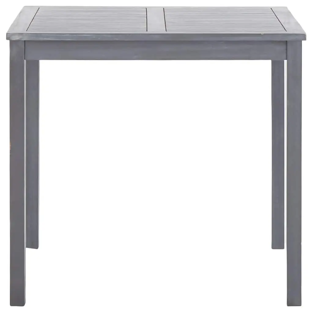 Square Outdoor Dining Table Grey 80x80x74 cm Wooden Garden Furniture