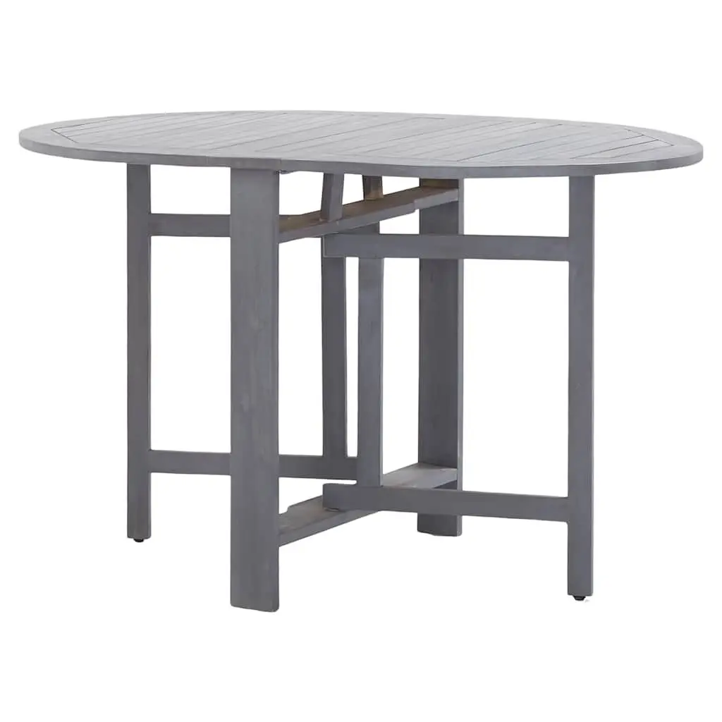 Outdoor Dining Table Grey Oval Garden 120x70x74cm