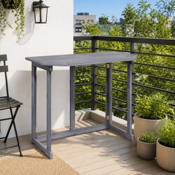 Specifications of Folding Balcony Table in Grey Wash