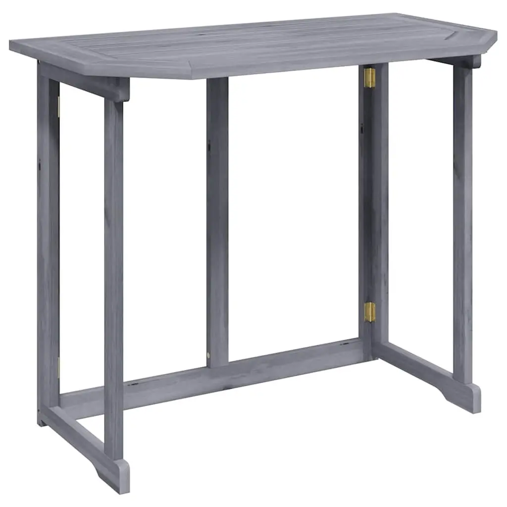 Folding Balcony Table Outdoor Wooden Coffee Worktop 90 x 50 x 74 cm