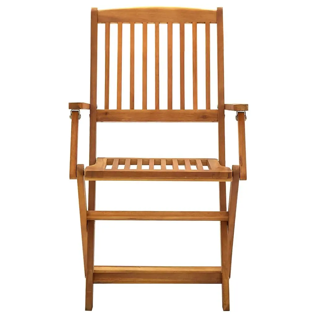 Folding Outdoor Chairs for Garden Patio Dining Set 4 Piece Brown