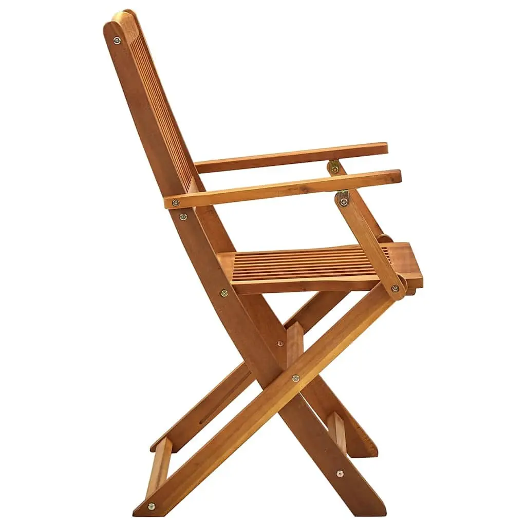 Folding Outdoor Chairs for Garden Patio Dining Set 4 Piece Brown