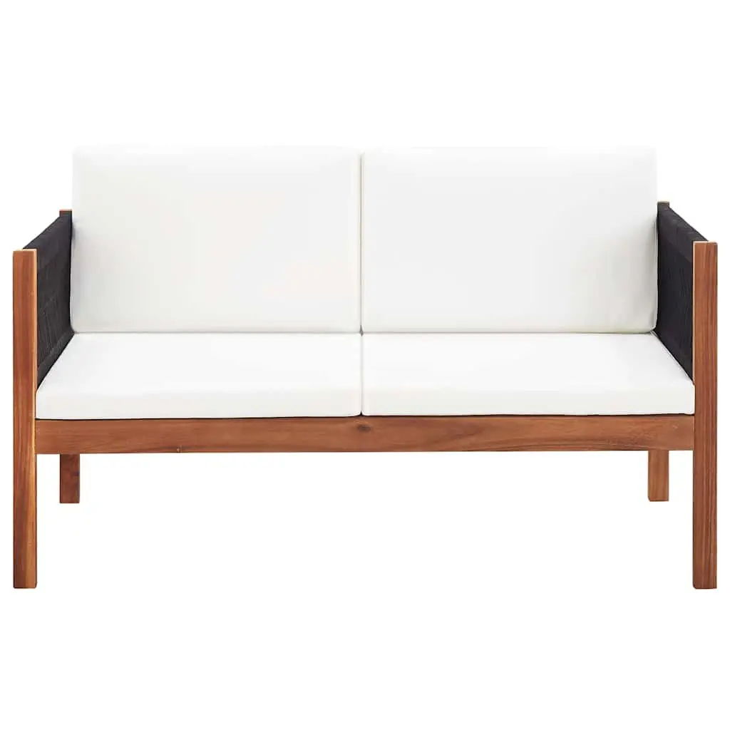 Acacia Wood 2-Seater Outdoor Sofa