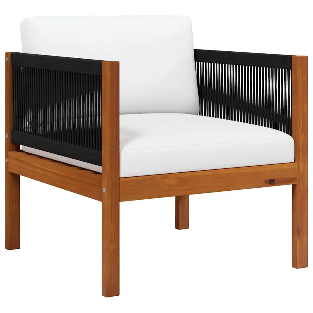 Solid Acacia Wood Garden Chairs with Cushions