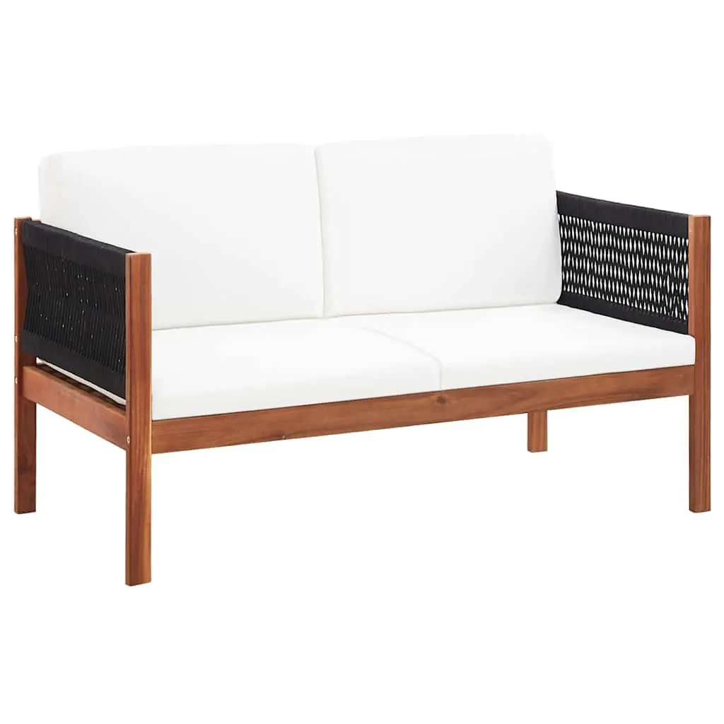4 Piece Garden Lounge Set Outdoor Furniture Acacia Wood Chairs Sofa Coffee Table