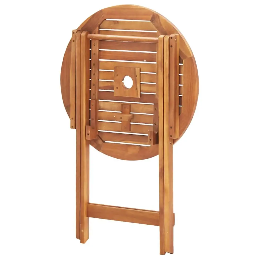 Folding Garden Dining Table Outdoor Patio Furniture Brown Acacia Wood 60x75cm