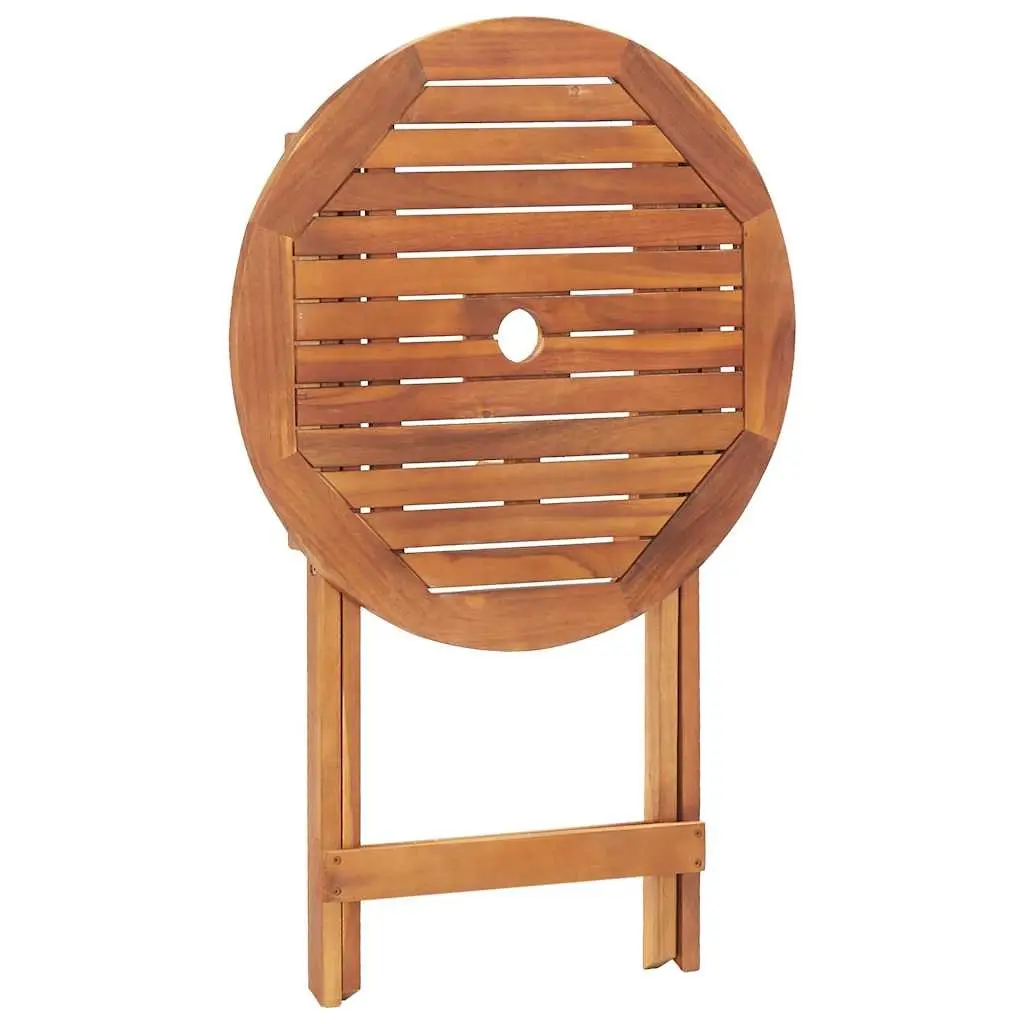 Folding Garden Dining Table Outdoor Patio Furniture Brown Acacia Wood 60x75cm